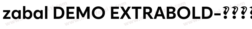 zabal DEMO EXTRABOLD字体转换